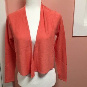 J Jill Cropped Open Cardigan Color Shrimp - Size S Petite - NWT